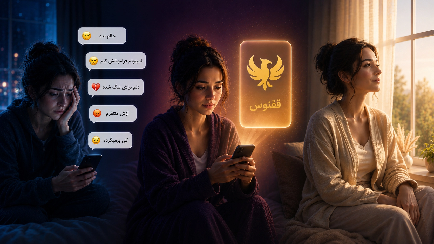 روایت بازسازی عاطفی با اپ ققنوس